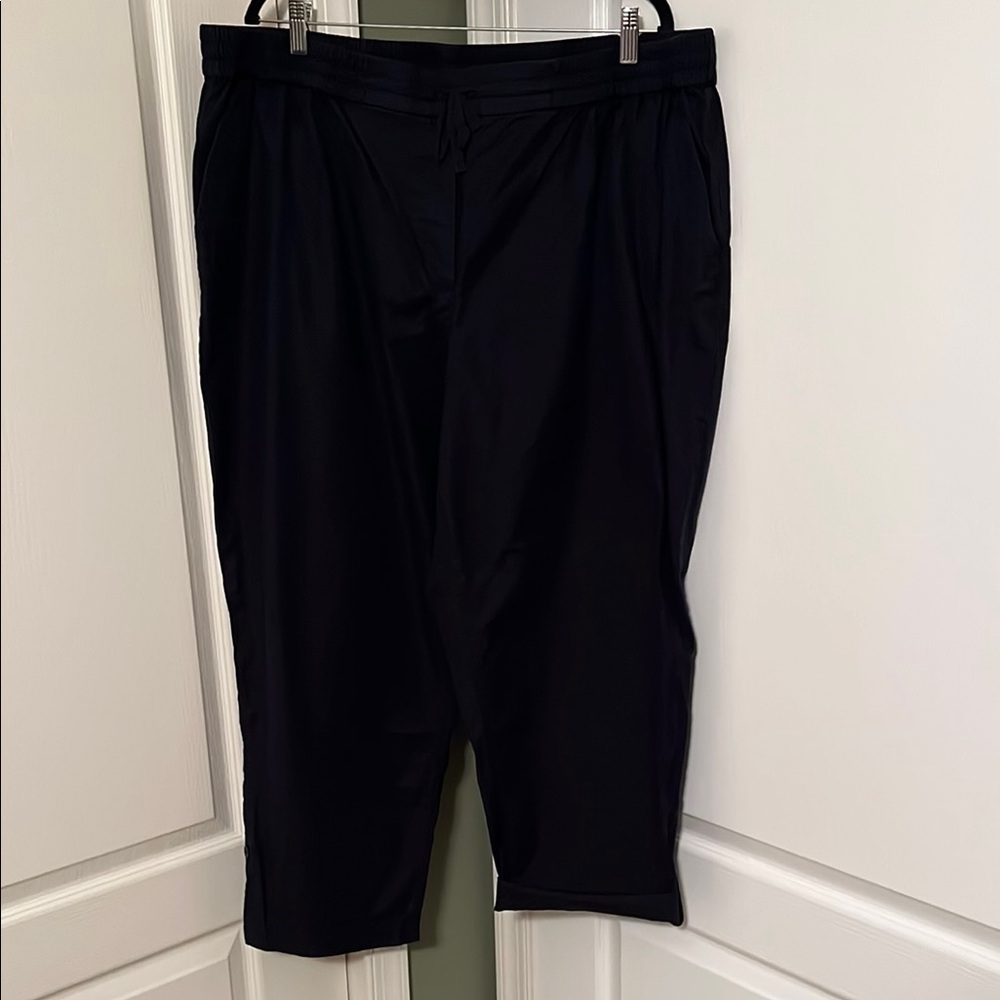 Talbots Navy Light Weight Pants with Tab to Cuff 3X